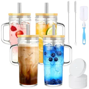 Cold Hot Universal Glass Cup Home Office Commercial Cup Special Cup for Cola Juice Milk Tea Yogurt Coffee High Appearance Transparent Shatter Resistant Water Cup