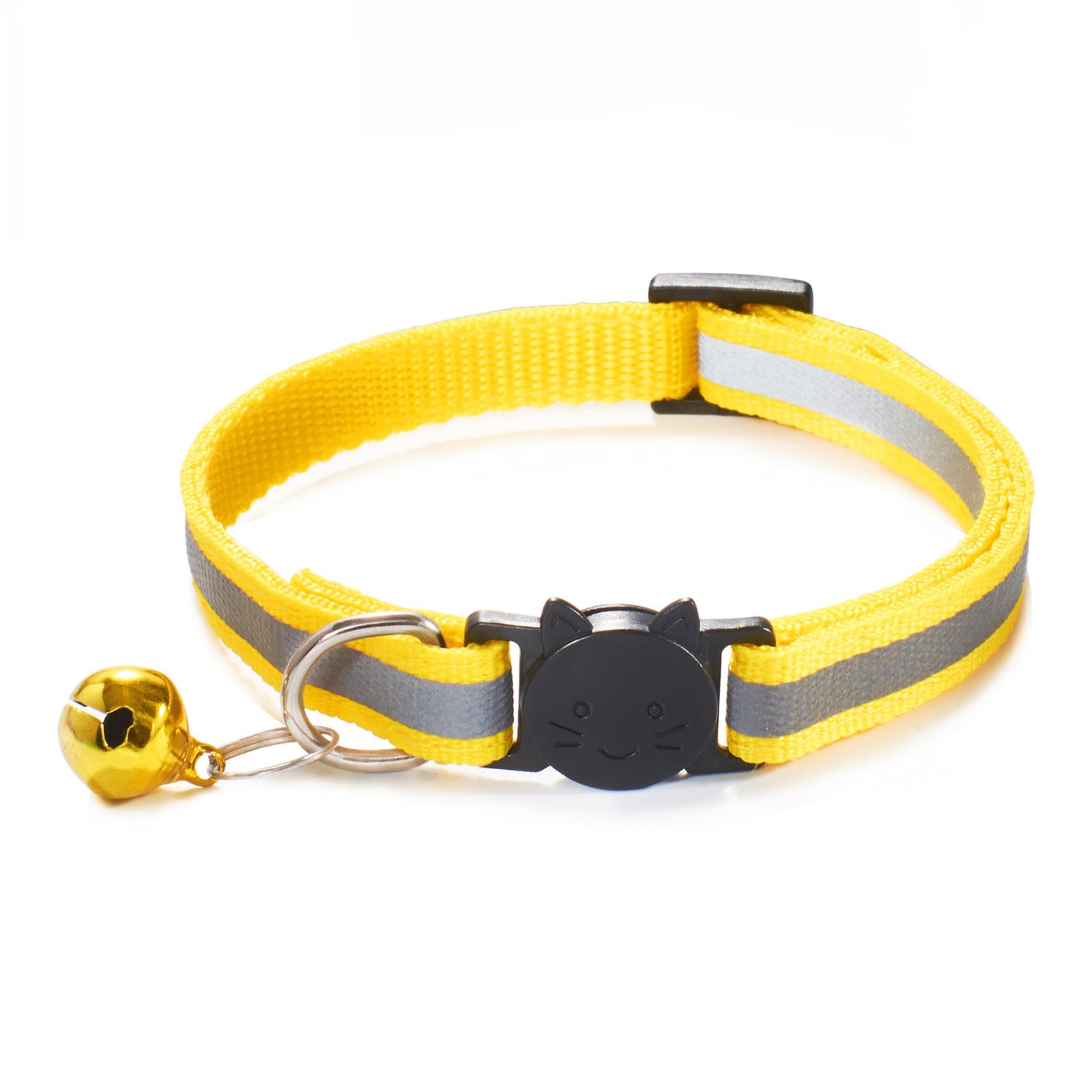 Collar - New Colors Reflective Breakaway Cat Collar Neck Ring Necklace Bell Pet Products Safety Elastic Adjustable With Soft Material 1PC pet accessory cribbing collars pet collar cat collar dog