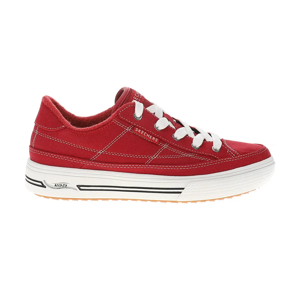 Skechers Womens Arch Fit Arcade Arcata Sneakers Shoes Casual - Red