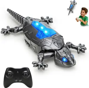 Wall Climbing Gecko Toy for Kids, Dual Mode Floor & Wall Driving, Rechargeable Remote Control Robot, Climbs up Toys & Games, Easter Halloween Christmas Birthday Gifts for Boys Girls Ages 4 & Up