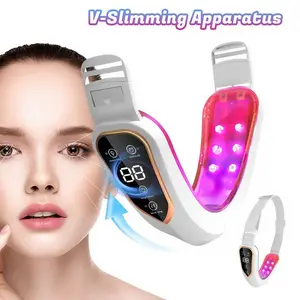 Electric V Face Beauty Instrument with LED Display, Adjustable Intensity USB Rechargeable Facial Massager, Women's Beauty Tool