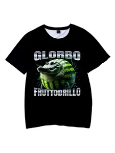 2026 Tralalero Tralala Kids Italian T-shirt Brainrot Meme Short Sleeve T-shirt Women Men Boys Girls Harajuku Aesthetic Graphic Tshirt