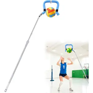 Volleyball  System, Retractable Height 63-78 Inch, Spike Trainer with Hook - Lightweight for Serving, Spiking & Jump Practice, Real Ball Feel for  Skill Levels - (No Ball Included)