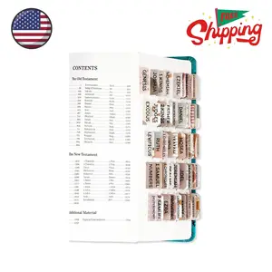 Laminated Bible Tabs for Women & Men - Large Print, Boho Theme