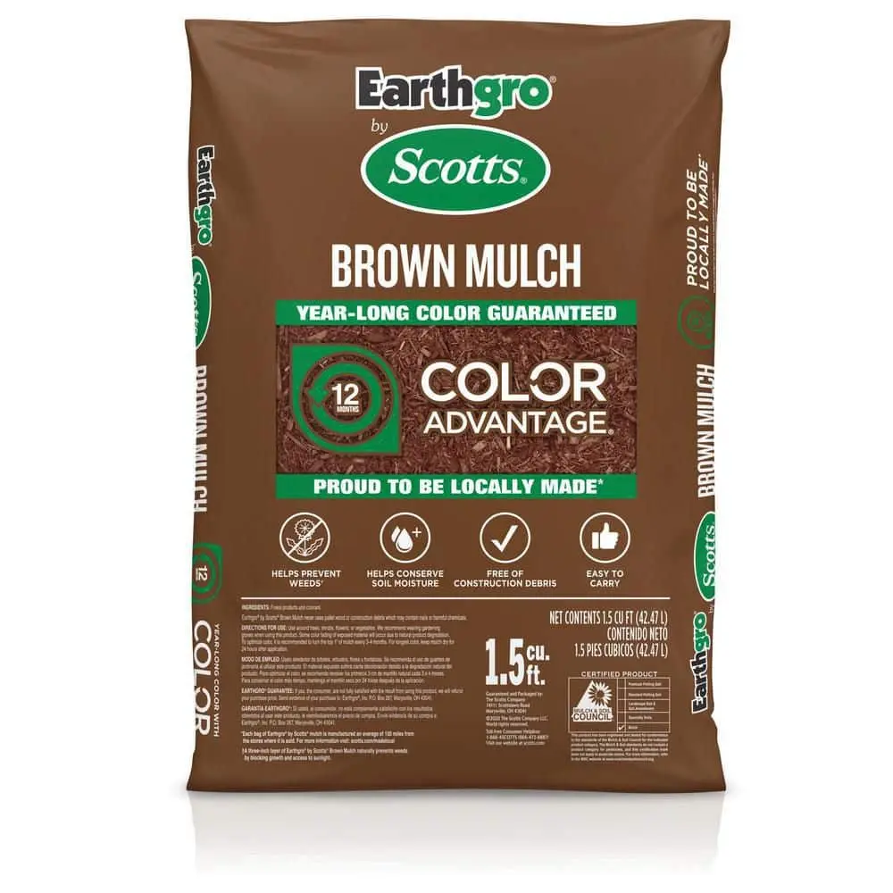 1.5 cu. ft. Brown Wood Shredded Bagged Mulch ( 2 pack)