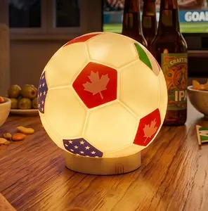 Soccer Ball RGB Ambient Light with 15+ lighting modes, remote & touch control, 3 mounting options, and Type-C rechargeable design. Perfect room decor gift for boys & girls ages 6-12, teens, and sports fans.