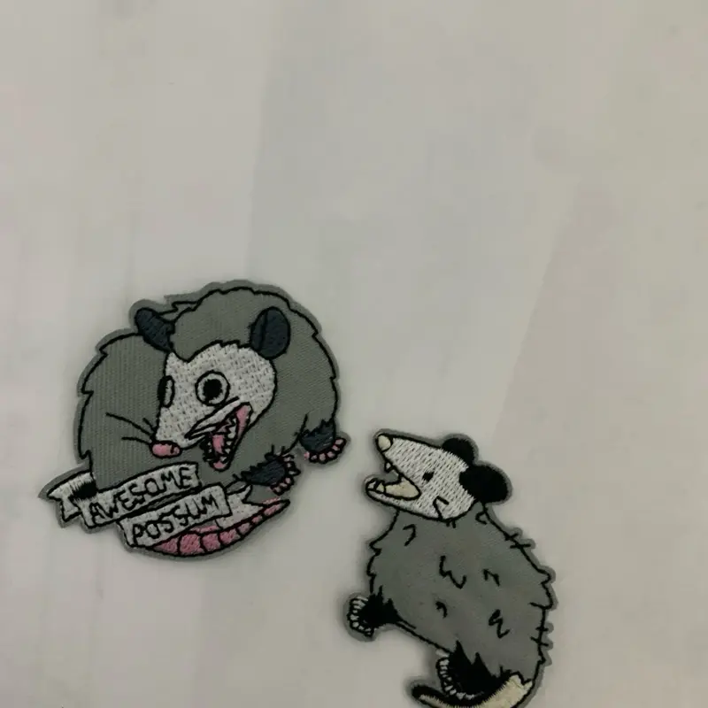2pice Awesome Possum Patch, Iron On Funny Possum Embroidery Patches for Hats Clothes Backpacks Jeans, DIY Sew On Patches, Animal Lover Patches, Fabic Patches, Funny Gift for Boy Girl