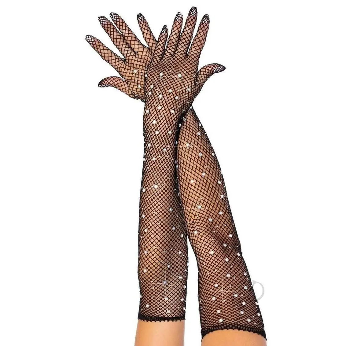 Leg Avenue Rhinestone Fishnet Opera Length Gloves
