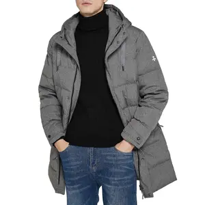 Orolay Men's Long Hooded Winter Down Jacket Warm Puffer Jacket Menswear Coats