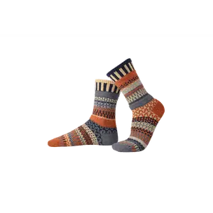 Solmate Socks Nutmeg Crew Socks - Mismatched, Recycled Cotton, Made in USA