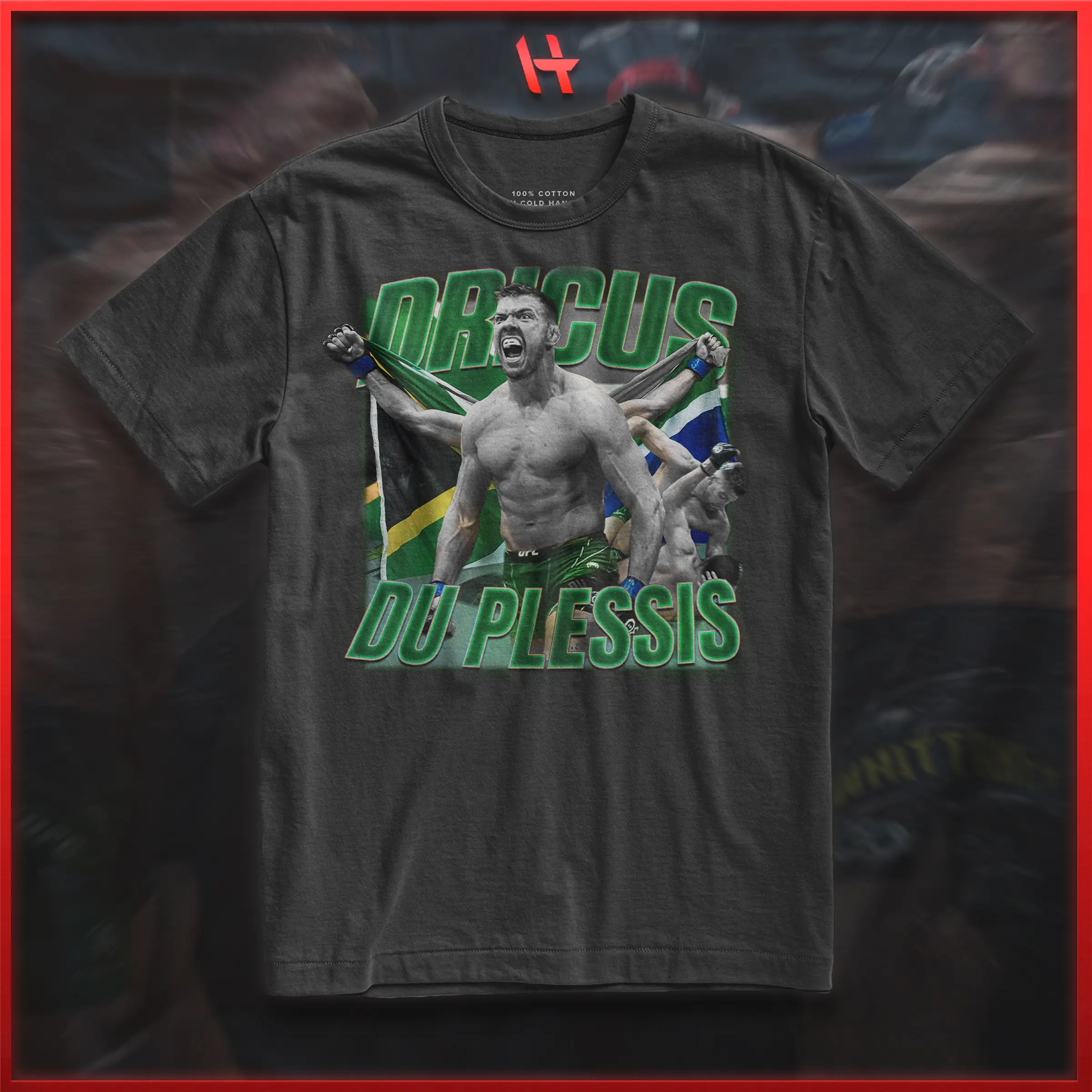 DDP Classic Fit 100% Cotton Short Sleeve T-Shirt for Summer with Graphic Print Dricus Du Plessis