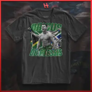 DDP Classic Fit 100% Cotton Short Sleeve T-Shirt for Summer with Graphic Print Dricus Du Plessis