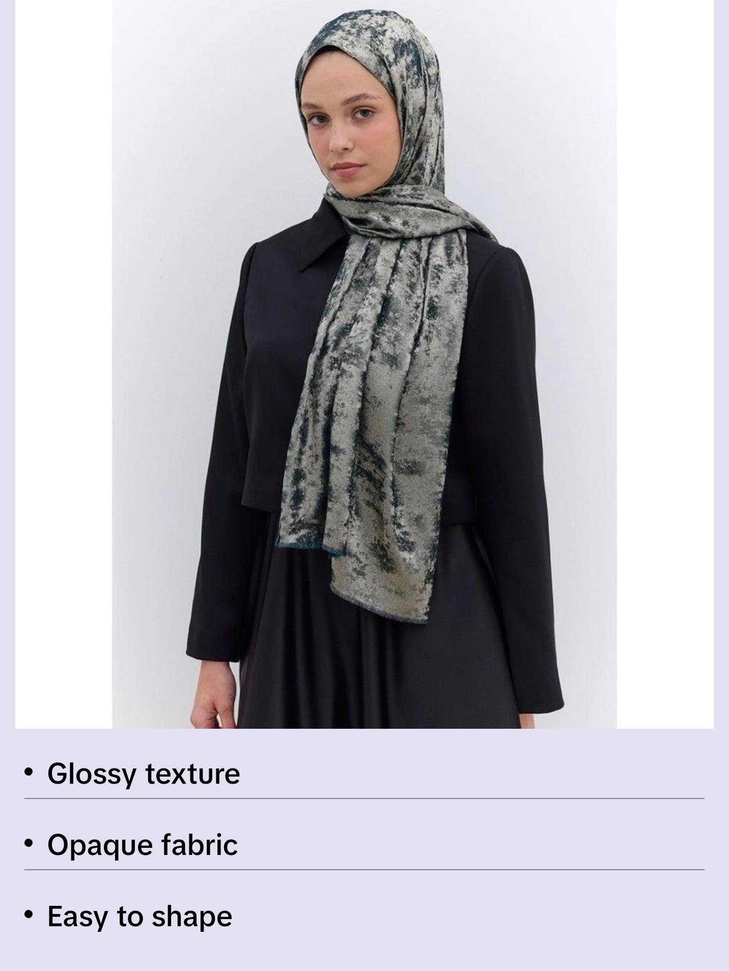 Luxury Shine Hijab Shawl - Emerald