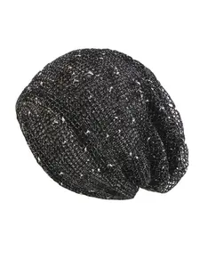 Women's Cotton Linen Breathable Mesh Headscarf Hat, Dual Layer Twist Braid Design, Plain Pattern, Versatile All-Season Accessory