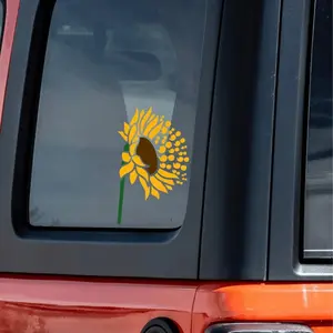 Semicolon Sunflower Permanent Vinyl Decal