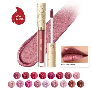 Focallure Glam Metallic Liquid Lipstick #RD01 Love Galore Metal Lipgloss Lightweight Smooth Cosmetic Long-lasting Waterproof