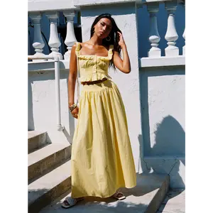 Valerio Maxi Skirt Yellow