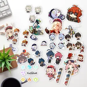 Stickers Pack 20 Pcs Genshin Luggage Impact Bumper Water Bottle  Laptop Bike Colorful Waterproof Vinyl Aesthetic Guitar Skateboard Car