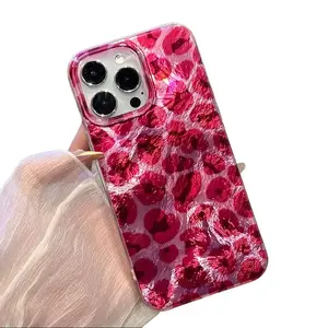Phone Case - Pink Leopard Print Phone Case Cover for Apple Iphone 15/15Plus/15Pro/15Pro Max14/14Plus/14Pro/14Promax/13/13Pro/13Promax12/12Pro/12Promax11/11Pro Max7/8X/Xs Series Comfortable Grip Phone Case Perfect Gift for Family And Friends HL Large