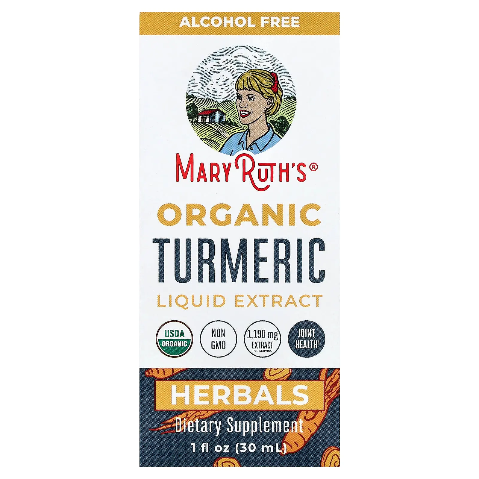 MaryRuth's Organic Turmeric Liquid Extract, Alcohol Free, 1 fl oz (30 ml)