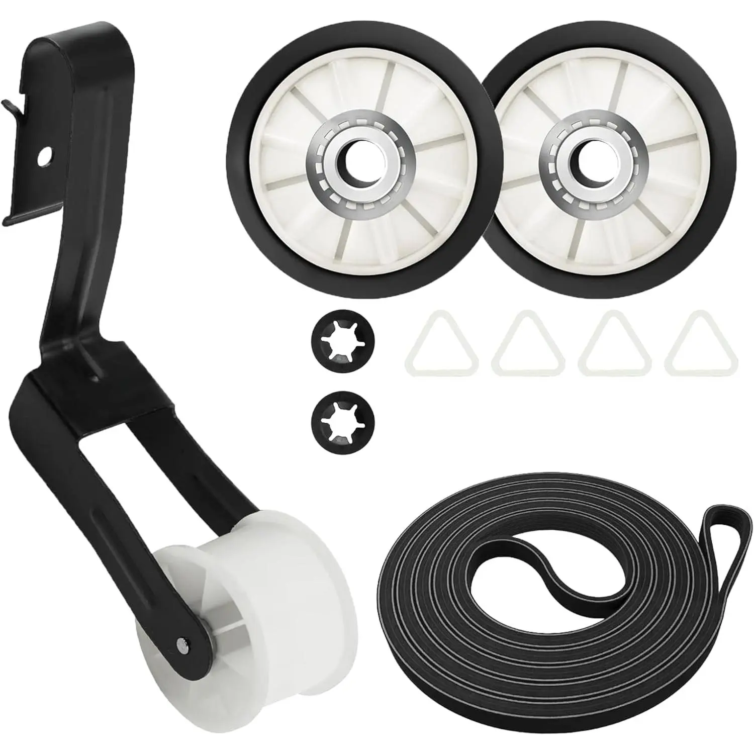 Dryer Pulley Rollers Kit Replacement - Compatible with Various Models, Fits 27” Dryers