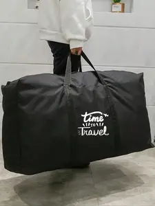 Foldable Luggage Bag, Travel Duffle Bag, Casual Travel Bag, Moisture-Proof Storage Bag, Oxford Clothing Storage Bag With Double Zippers And Reinforced Handles, Suitable For Moving And Traveling