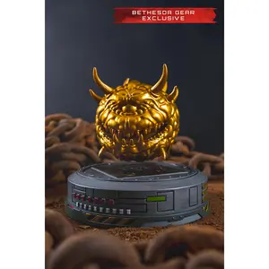 DOOM (1993) Floating Golden Cacodemon Figurine (Bethesda Gear Exclusive)