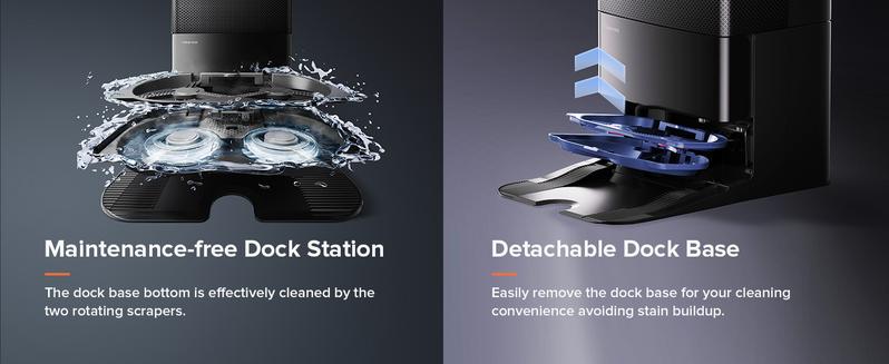 Roborock Qrevo Slim Robot Vacuum and Mop Combo, Advanced Obstacle Recognition, FlexiArm Side Brush & Mop, Auto Mop Washing & Drying, Self-Emptying