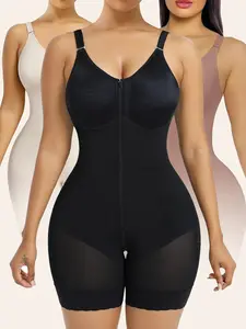 Fajas Para Mujer Faja Waist Trainer Full Body Shapewear for Women Faja Body Shaper Comfortable Fit Butt Lifter Shaper with Zipper Tummy Control Bodysuits Crotch Detachable Shoulder Strap Ultra Stretch Fabric Customizable Fit Zip-Up Comfort Breathable