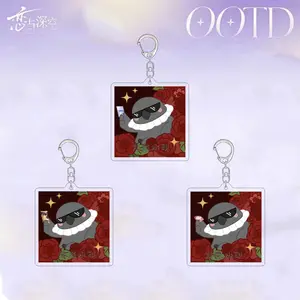 Game Love and Deepspace Sylus Birdie Crow Anime Cosplay Acrylic Keychain Bookbag Bag Backpack Pendant Key Rings Birthday Present