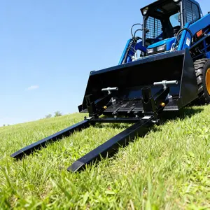 LANDY Tractor Pallet Forks 4000lb Lift Pallets Hay Bales Farm Loader Heavy Duty Front End Attachment Tool