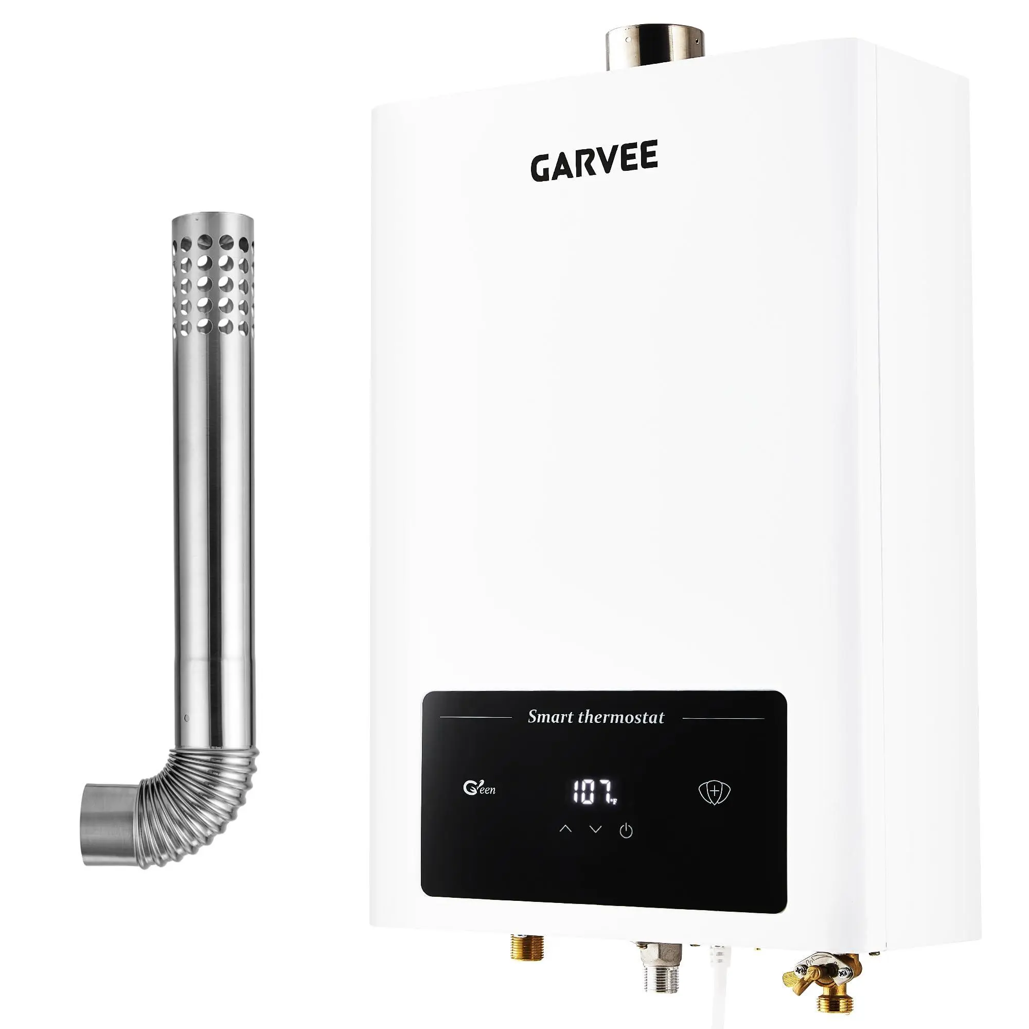 16L Natural Gas Tankless Water Heater Featuring Constant Temp Indoor Water Heater, Natural gas energy-saving design, LED digital screen, full accessory set for whole-house supply
