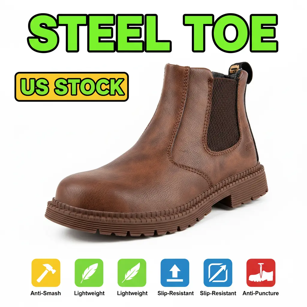 Men's & Women's Slip-On Orthopedic Work Shoes - Waterproof, Puncture-Resistant, Anti-Slip, Stain-Repellent, Durable, Breathable Synthetic Plain Fabric Nursing Medical Footwear