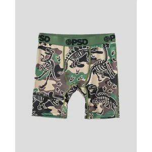 PSD Youth Boys Dino Camo Boxer Brief - Soft, Breathable and Comfortable Stretch Underwear