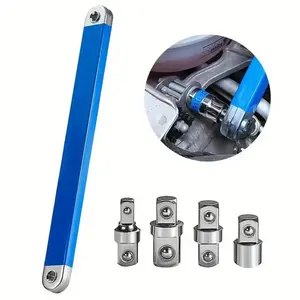 Impact Ready Offset Extension Wrench, Tight Reach Extension Wrench Set, with 1/2", 1/4" and 3/8" Square Drive Adapters, Universal Extensions Wrench for Small Place.