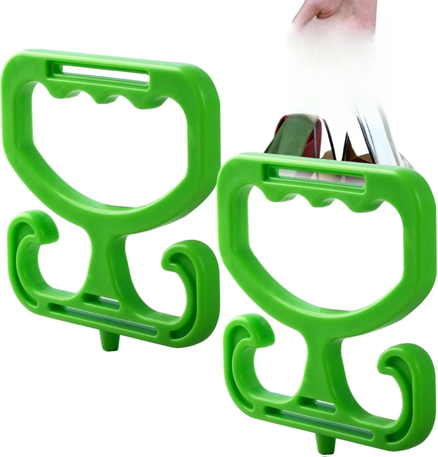 2-Pack Grocery Bag Carrier Handle – Heavy Duty Plastic Bag Holder for Shopping, Buckets & More | Comfortable Grip, Holds 100lbs – Reusable & Easy to Carry