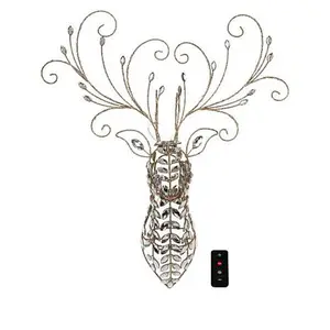 August & Leo 28" LED Jeweled Deer Head
