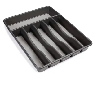 Grey Large Silverware Organizer Boxes Kitchen Decor