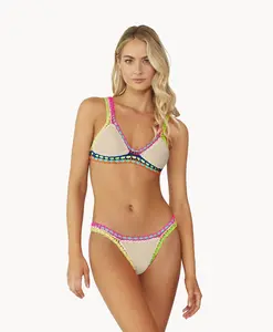 Ferrarini by PQ Swim Taupe Crochet Top