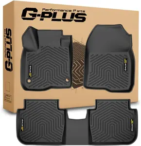 G-PLUS Floor Mats 3PCS Compatible with Honda CRV 2023 2024 2025(Include Hybird), TPE All Weather Full Cover Protection 3 Piece Black