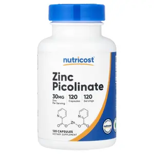 Nutricost Zinc Picolinate, 30 mg, 120 Capsules