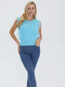 Women's Design Knitted Lace Woolen Top