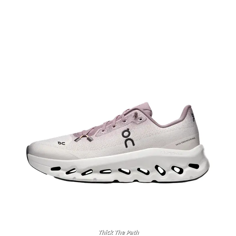 Brand New Sealed with Original Shoe Box For Women Off White Gradient Light Pink Fly Knit Running Sneakers Big Wave Hollow Cushion Sole Gray White Strip Non Slip Fitness Daily Outfit Light Travel Walking Sports Trainers