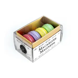 colorful MACARON magnets ICONIC packaging s/4