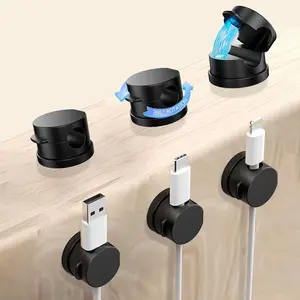 Magnetic Cable Organizer Clip, Adhesive Cable Management Holder, Desk Phone Charging Data Cord Organizer Holder, Mobile Phone Accessories