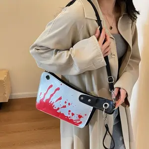 Women's High-end, Creative And Personalized Bags, Halloween Kitchen Knife Clutch, Hand-carrying Cross-body Bag