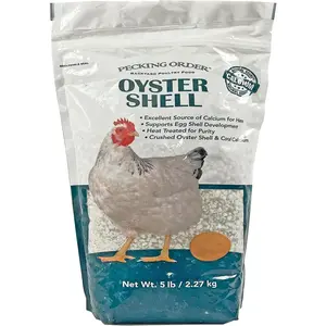Oyster Shell - Calcium Supplement to Support Laying Hens and Strong Egg Shell Development (5 LB)