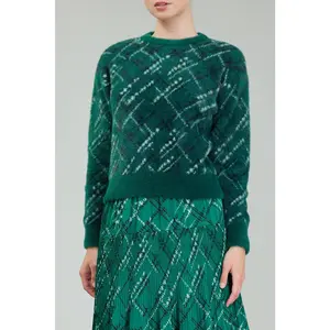 Teal-Green Long Sleeve Pullover Sweater – Soft, Stylish, and Perfect for Any Season