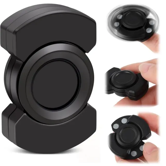 3-in-1 Palm-Size Manual Silent Metal Fidget Spinner - 5.8 x 9.4 cm Portable Stress Relieving Toy, No Battery Needed, for Adults, Indoor Meetings, Concentration Boost, Ideal Gift
