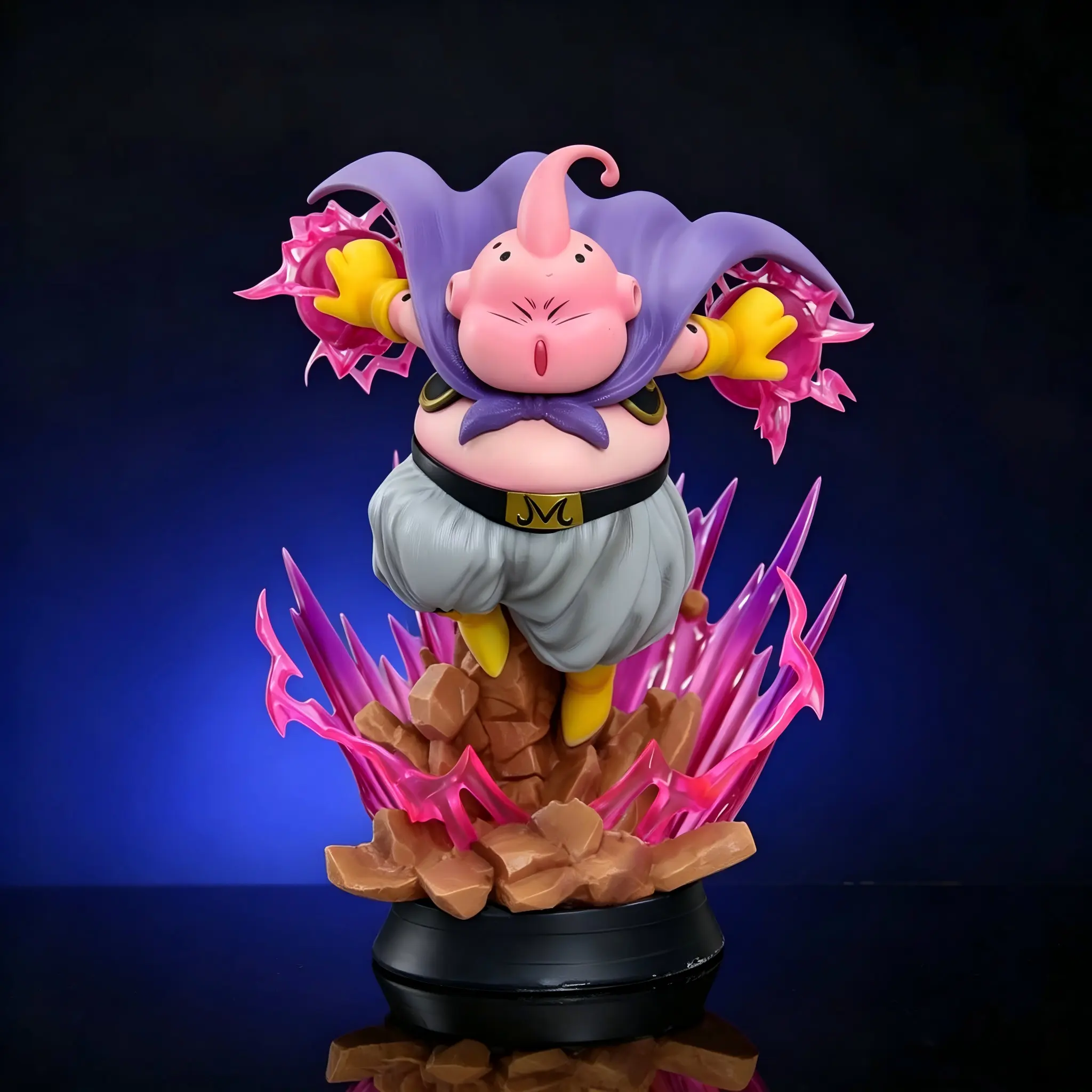 Statue collection DBZ Magic Man BuuPVC Statue-double energy ball luminous special effects, essential for anime fans, suitable for home decoration, the ultimate surprise birthday gift for boyfriends and children.